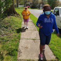 walking with masks