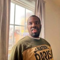 smiling man at home