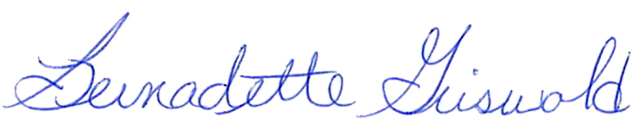 Bernadette's Signature